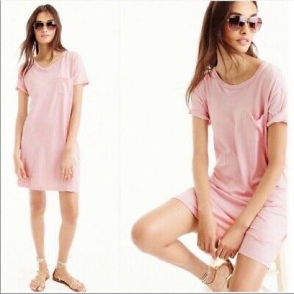 NWT J. Crew Garment-Dyed‎ Pocket T-Shirt Dress C16